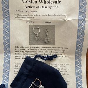 Aquamarine Diamond Earrings